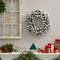24" White LED Lights Flocked Artificial Christmas Wreath